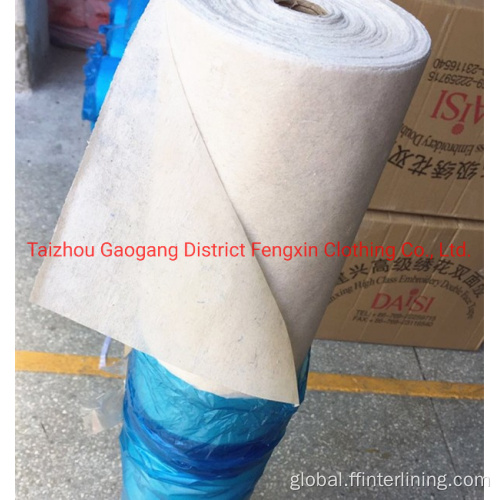 Embroidery Paper Backing 100% Cotton Nonwoven Interlining Backing Fabric for Garment Manufactory